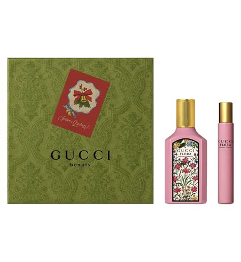 boots Gucci floral perfume